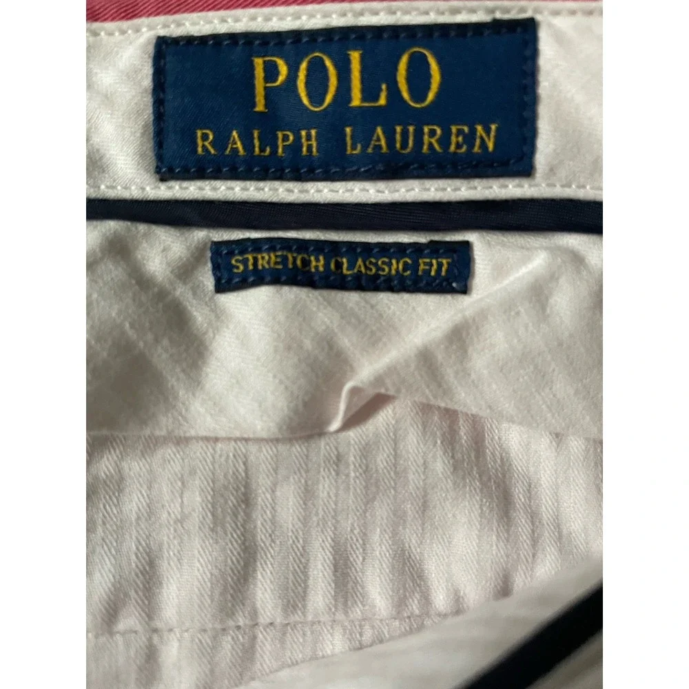Polo Ralph Lauren Chino Pants Trousers Straight Leg Flat Front Pink 34x30 JBHS